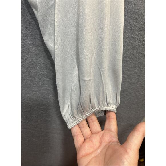 Johnny Was Calme Gray Double Tassel Tonal Embroidered V-Neck Tunic Women Size XL - Picture 12 of 14